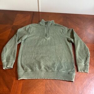 Arrow USA 1851‎ Men's S Quarter Zip Pullover Green Sweater Casual Knit